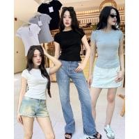 ราคา Basic crop top 290 เสื้อยืดครอปคอกลมแขนสั้น ผ้าร่อง ทรงเบสิคสุดฮิต ทรงนี้ดีมาก ใส่ได้ตลอด เก็บทรงสวย valen basic (26080258445)
