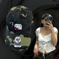 ราคา เปิดพรี kitty cap หมวก baseball ตัวเก๋ ลายทหารชิคๆเลย แต่งปัก kitty กลับหัว เก๋มาก ทรงสวย (26035689785)