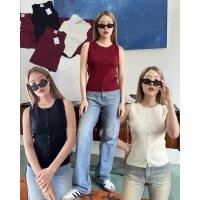 ราคา Zara basic knit top 350 เสื้อไหมพรมแขนกุดกระดุมหน้า เนื้อผ้านิตติ้งทอละเอียดอย่างดี 3 สีโทนเบสิค แมทซ์ง่าย vaem (26026167231)