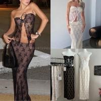 ราคา Sexy lace Set 2 pcs 490 ชุดเซ็ต2ชิ้น เสื้อเกาะอก ชายลูกไม้ ผ่าหน้า มาพร้อมกระโปรงยาวลูกไม้ มีซับใน ทรงเข้ารูป (25568519883)
