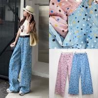 ราคา Beads color pop jeans กางเกงขากระบอกตรงผ้ายีนส์สีพาสเทล พิมพ์ลายจุดๆ ทรงเอวสูง งานคุณภาพป้ายดังค่ะ boda (24393862856)