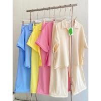 ราคา New in 490 ฟรีส่ง ชุดเซ็ต2ชิ้น เสื้อเชิ้ตแขนสั้นมาพร้อมกางเกงขายาวทรงกระบอก ผ้ามีtexture สวยมาก น่ารักสดใส akkara (23359826488)