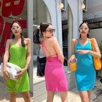 ราคา New in sexy mini dress 380 ฟรีส่ง ชุดเดรสสายเดี่ยวไหมพรมผ้าแฟลทนิต ปังมากก ดีเทลผูกด้านหลังแซ่บๆจึ้งๆ สวยเซ็กซี่ (21111583544)