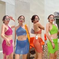 ราคา New in crochet knit set 470 ฟรีส่ง แซ่บสะท้านทุกวงการ แย่งซีนทุกครั้งที่ใส่ เซตเสื้อสามเหลี่ยมคล้องคอผูกหลัง (20910274701)