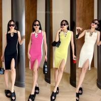 ราคา NEW เดรสทูโทนเข้ารูป 430 ฟรีส่ง สวยแตกๆมากคร่า ผ้าknitทอเนื้อนิ่ม ใส่สบายมากๆ ดีเทลผ่าหน้าแอบเซ็กซี่เบาๆ akkara (20655824911)