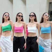 ราคา Crop top 290 ฟรีส่ง รุ่นใหม่ ใส่ต้อนรับซัมเมอร์แบบแซ่บๆ รุ่นนี้ดีไซน์แต่งติดเพชรด้านหน้า สายสปาเก็ตตี้ amuse move on (20471842767)