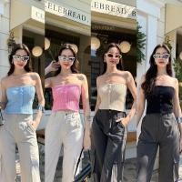 ราคา ? ? ? ? ? ? ? ? ? ? Strapless fluffy top 330 ฟรีส่ง โดดเด่นไม่ซ้ำใคร ใส่กับอะไรก็จึ้ง เกาะอกกระดุมหน้า ไหมพรม on season (20470484239)
