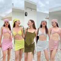 ราคา Glitter triple set ฟรีส่ง กรี๊ด สวยปังมากก ชุดเซ็ตผ้ากลิตเตอร์ 3 ชิ้น เสื้อครอปบรา กระโปรงดีเทลรูดข้าง แถมผ้าผูก (16262498562)