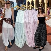 ราคา Polkadot aladin jinny pants 450 mo studio กางเกงอาลาดิน จินนี่ ซีทรู ลายจุดผ้าไม่ต้องรีดเลยคะ มีสามสีนะคะ ขนาด (42873176907)
