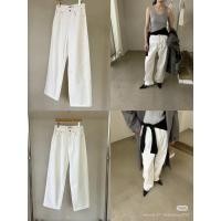 ราคา พร้อมส่ง white jeans teeda SMLXL 590 กางเกงขากระบอกใหญ่สีขาว เอวสูงผ้ายีนส์ไม่หนาใส่สบาย ใส่ได้กับเสื้อทุกสี (40504155248)