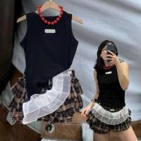 ราคา black tank top เสื้อกล้ามแขนกุด สีดำ ผ้าร่อง แต่งปลายกระดุมติดระบาย สามารถถอดได้ ชิคๆเลย (49000999816)