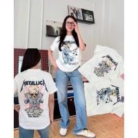 ราคา Metallica T shirt 350 เสื้อยืดคอกลมแขนสั้น งานตามหา สกรีนหน้า หลังเลยค่ะ สีสวยคมชัดเนื้อผ้าดีลายสกรีนเท่มาก valen (43101995275)