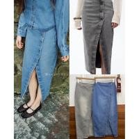 ราคา พร้อมส่ง 19 New Arrival STUDIOX2 CROSSOVER DENIM MIDI SKIRT SMLXLXXL 590 กระโปรงยีนส์ผ่าหน้า กระดุมข้างทรงสวย (43051894470)