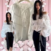 ราคา White bohemian top 550 mo studio เสื้อโบฮีเมียนเกาหลี เเต่งลูกไม้เเบบรูดเชือก เนื้อผ้าคอตต้อน ใส่ปิดใหล่ โชว์ (41623104495)