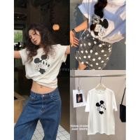 ราคา New collection Mickey tee teeda เสื้อเชิ้ตพิมพ์ลายผ้าคอตตอน ลายMickeyรอบตัวทรงoversized ปลายแขนน่ารักแต่งผ้าอัดพลีท (41352761614)
