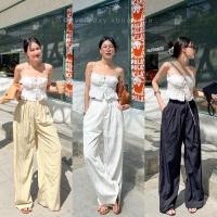 ราคา Maybe queen trousers SML 590 กางเกงขายาว เอวสูง เนื้อผ้าพริ้ว มี texture ในตัว น่ารักสุดๆ ทรงสวยมากกก glamcothesl (27106829018)