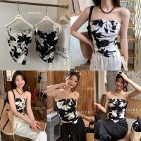 ราคา MONO STRAPLESS TOP SM370 เสื้อเกาะอกปริ๊นกราฟฟิคลายดอก รุ่นนี้สวยลงตัวมากก ดีเทลชายเสื้อเฉียง จับจีบย่น ผ่าข้าง wg we (26752902724)
