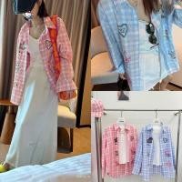 ราคา พร้อมส่ง เสื้อเชิ้ตลายสก็อต พิมพ์ลายการ์ตูนน่ารัก teeda (24044893720)