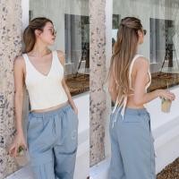 ราคา LADY STYLE TOP 350 ฟรีส่ง เสื้อไหมพรมสายเดี่ยว ผูกหลัง น่ารักมากกกก สวยแซ่บมากกก glam clothes everyday xboutique (23934600173)