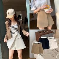 ราคา wrap skirt shorts กระโปรงกางเกงขาสั้น แต่งด้านหน้าแบบป้าย แต่งกระเป๋าหลอก ผ้าเป็นทรงอย่างดี มีซับในอย่างดีเลย ทรงสวยมาก (20796364729)