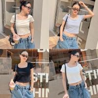 ราคา Basic not basic 390 เสื้อยืดแขนสั้น ทรงครอป คอเหลี่ยม ตัวเบสิคของทางร้านค่า รุ่นนี้เนื้อผ้าสวย ใส่สบายมาก glamcloth (24328879430)