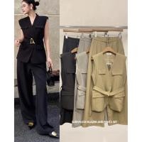 ราคา เปิดพรี 1062 STUDIOX2 SLEEVELESS BLAZER AND PANTS SET 890 ชุดเซ็ต เสื้อเบลเซอร์แขนกุด ดีลเทล เข็มขัด มาคู่กับกางเกง (57204389781)