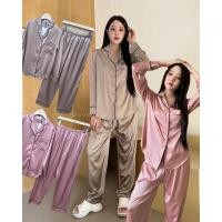 ราคา ? ? ? Satin Sleepwear 420 ชุดนอนขายาวร้านเราสวยปังที่สุด รุ่นใหม่ผ้าซาติน ดูแพงมากก ลูกค้าถามหากัน valen basic (28155019342)