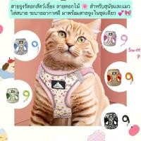 ราคา MG 718 สายจูงรัดอกสัตว์เลี้ยง ลายดอกไม้ สำหรับสุนัขและแมว (43717341564)