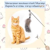 ราคา MG 590 ไม้ตกแมวขนนก ของเล่นแมวสุดสนุก ดึงดูดความสนใจ ยาว 50 ซม ราคาถูก พร้อมส่ง (26516565736)