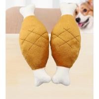 ราคา MG 1825 ของเล่นสุนัขรูปน่องไก่ บีบมีเสียง ยางกัดช่วยทำความสะอาดฟัน สำหรับหมา (43079345453)