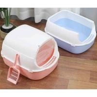 ราคา MG 145 ห้องน้ำแมวทรงโดมพร้อมฝาปิดสนิท แถมที่ตักทรายแมวใช้งานสะดวกครบชุด (12732360788)