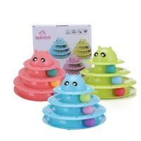 ราคา MG 116 ของเล่นแมว รางบอล 3 ชั้น พร้อมลูกบอลคละสี กระดานลูกบอล แบบวงกลม อุปกรณ์สัตว์เลี้ยง Cat play plate (13831000305)