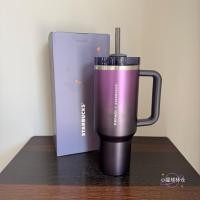 ราคา Starbucks Cup Halloween Dark Night Black STANLEY Cooperation ถ้วยฟางสแตนเลส สีม่วง ประกอบความจุขนาดใหญ่ (47402667714)