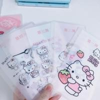 ราคา 6 แผ่นเงินกระเป๋า A6 มกราคมห้าสัปดาห์ Hello Kitty Money Bag Hello Kitty One Week Right Opening Frosted Film a6 Money Bag (49659151488)