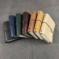 ราคา Cowhide TN Handbook a6 Notebook Retro Diary Rubber Band Notebook Tying Rope Notebook Cowhide Strap (55508927648)