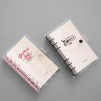 ราคา American Retro PVC Binder Notebook Girl Handbook a6 Mini Portable Notebook Binder Notebook High Value Notepad Snap Diary Small Notebook Notepad Notebook Student Stationery (54608644912)