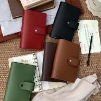 ราคา A6 Personal Loose leaf Notebook Handbook สมุดจดพกพา สมุดโน๊ตหนังนิ่ม (47356947885)