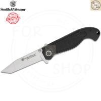 ราคา มีดพับ Smith Wesson CKTAC ใบมีด Tanto 3 5 คมเรียบ ด้าม ABS Liner Lock สีดำ (51356385771)