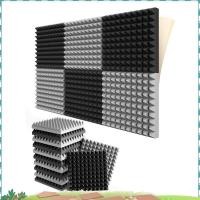 ราคา Uejfrdkuwg 12 แพ็ค Self Adhesive Sound Proof Foam แผง 2x12x12 นิ้ว Pyramid Design Acoustic Foam สําหรับ Home Studio สีดํา สีเทา (55107990914)