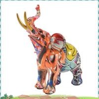 ราคา Uejfrdkuwg Nordic ภาพวาด Graffiti ช้างประติมากรรม Figurine สีสัน Art รูปปั้นช้างเรซิ่นสัตว์รูปปั้น Decor A (51807995286)