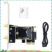 ราคา การ์ดอะแดปเตอร์การ์ดเครือข่าย Super NGFF M 2 เป็น PCIE รองรับการ์ดเครือข่ายไร้สาย NGFF M 2 (25793244892)