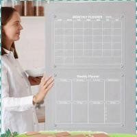 ราคา Uejfrdkuwg Magnetic Acrylic Calendar Board Markers Magnetic Pen Holder สําหรับตู้เย็นตู้เย็นรายเดือนแห้งลบ (47958404119)