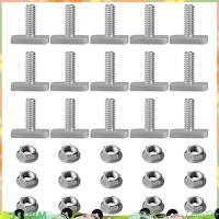 ราคา Super 15 ชิ้น T Slot Bolt อะไหล่อุปกรณ์เสริม M8 X 20 สกรู A2 70 Rail Track สกรู Track Nuts 15 หน้าแปลน Nut (29564549950)