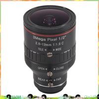 ราคา เลนส์อุตสาหกรรม Manual Iris Zoom 2 8 12mm 3MP C Mount Lens CCTV LENS Camera Accessories (54407618123)