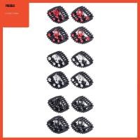 ราคา Predolo ชุดล้อตีนตะขาบ 4 ชิ้นพร้อมยางหิมะสําหรับรถยนต์ตีนตะขาบ RC อะไหล่ทดแทนทําจากอลูมิเนียมและยางยืดหยุ่น เหมาะสําหรับ (54606581720)