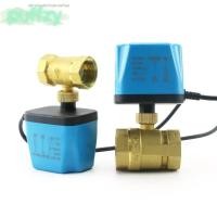 ราคา PUFFZY บอลวาล์วไฟฟ้า DN50 ปกติปิดโซลินอยด์วาล์ว 2 Way Two Wire One control DC12V 24V AC220V ทองเหลืองวาล์ว Actuator (28840493505)