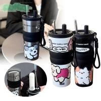 ราคา ถ้วยสูญญากาศ พัฟซี่ ขวดเก็บความร้อนสแตนเลส เซรามิก 600มล 316 ความจุขนาดใหญ่พร้อมที่จับถ้วยฟาง (50907371903)