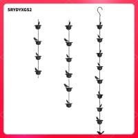 ราคา Srydyxgs2 Rain Chain with Bird Cup Catchers Iron Outdoor Gutter ตกแต่งสําหรับกันสาดหลังคา Shed Garden Drain (55258793654)