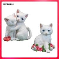 ราคา Srydyxgs2 ตุ๊กตาแมวรูปปั้นสัตว์เรซิ่นคอลเลกชันประติมากรรมสําหรับห้องนอนโต๊ะ (54608797617)