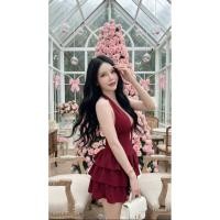 ราคา เดรสคล้องคอเนื้อผ้าผ้ายืดเนื้อหนาใส่เป็นลูกเล่นได้หลายแบบเลยรับประกันงานเย็บสวยแพทเทิร์นเป๊ะ (49007087296)